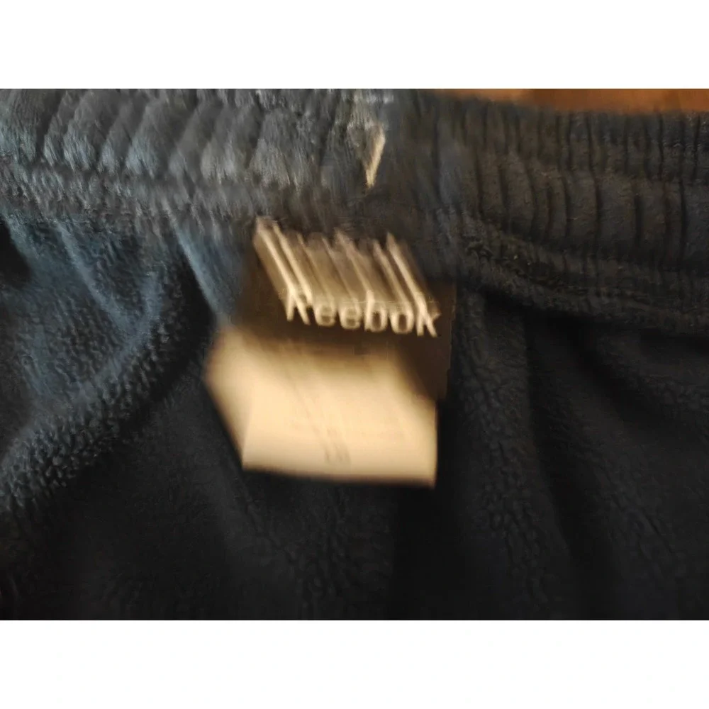 Reebok Mens Large Navy Blue Fleece Athletic Pants Straight Leg 3RBMP969