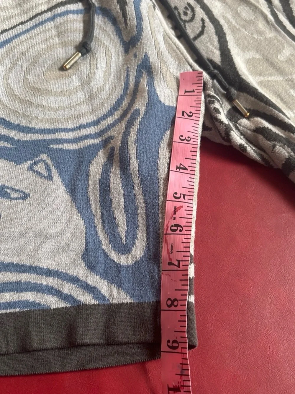 Ripndip Blue and Gray Swirl Cat Knit Athletic Shorts