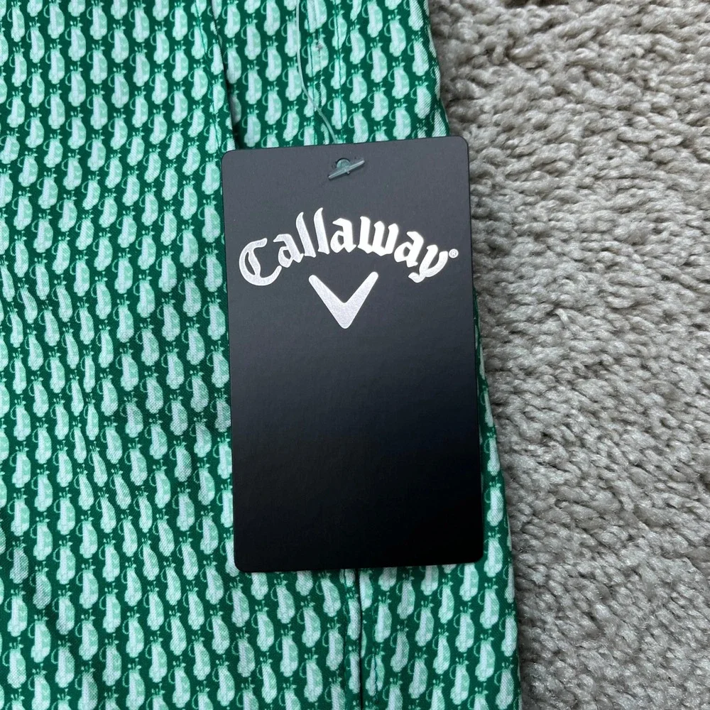 Callaway Shorts Mens 30 Green Geomentric Stretch Waistband Opti-Dri Performance