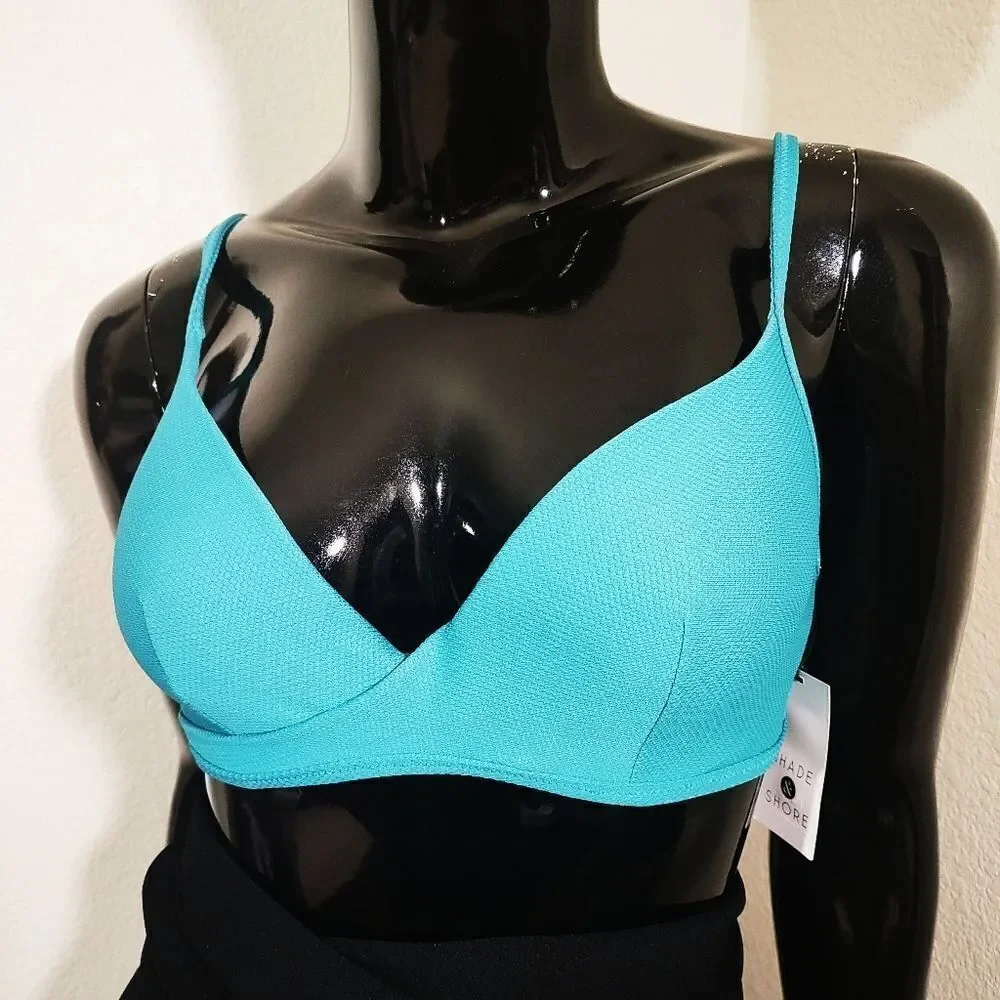 Shade & Shore Teal Bikini Swim Top