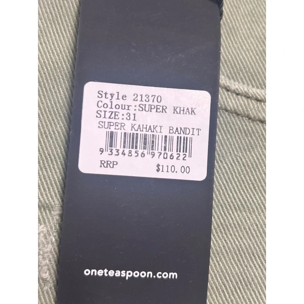 One Teaspoon NWT Bandit Low Rise‎ Classic Shorts in Khaki Size 31 MSRP $110