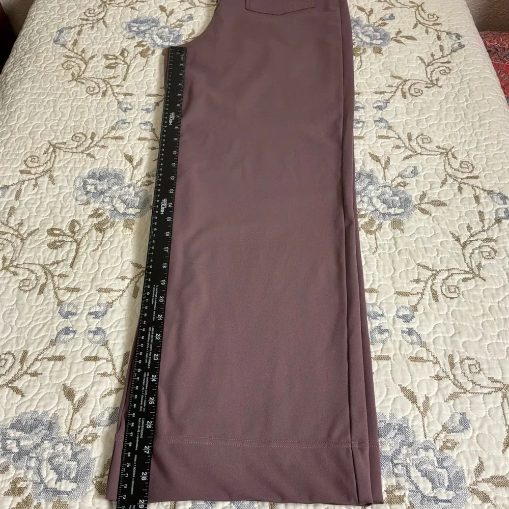 Halara Wide Leg Pants Womens Large Purple Excellent Button Front High Waisted