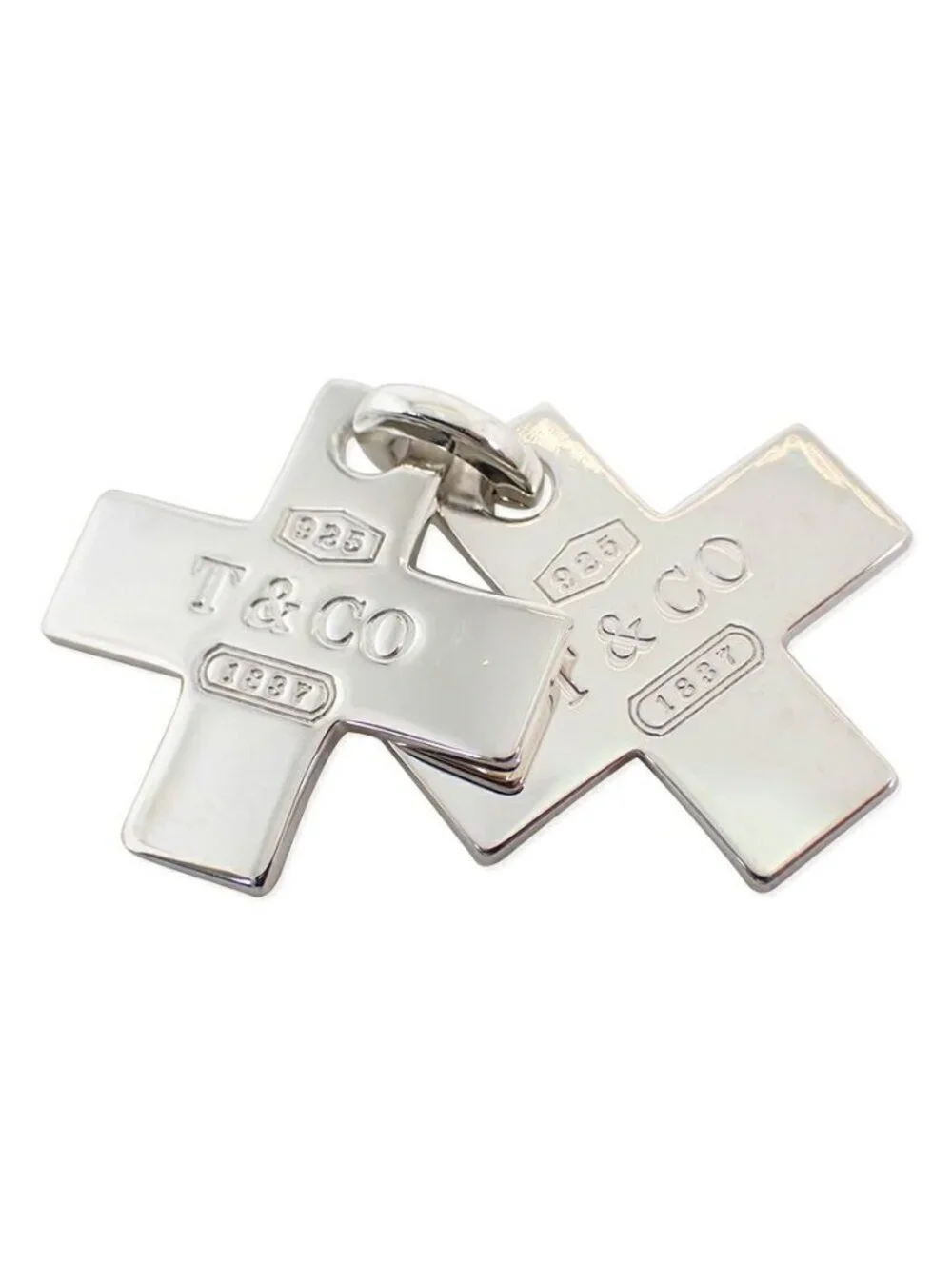 Tiffany & Co 1837 925 Double Cross Pendant