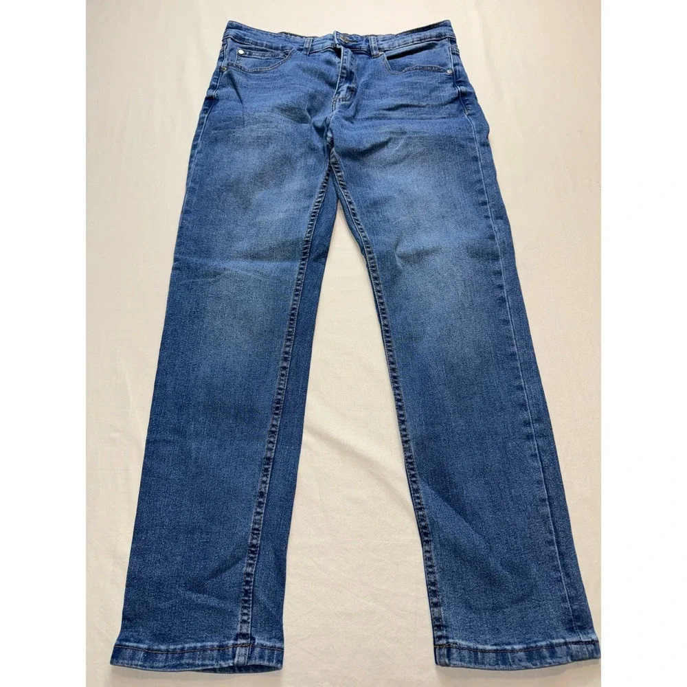 Vince‎ Camuto Mens Slim Straight Blue Denim Jeans 30x30 Medium Wash