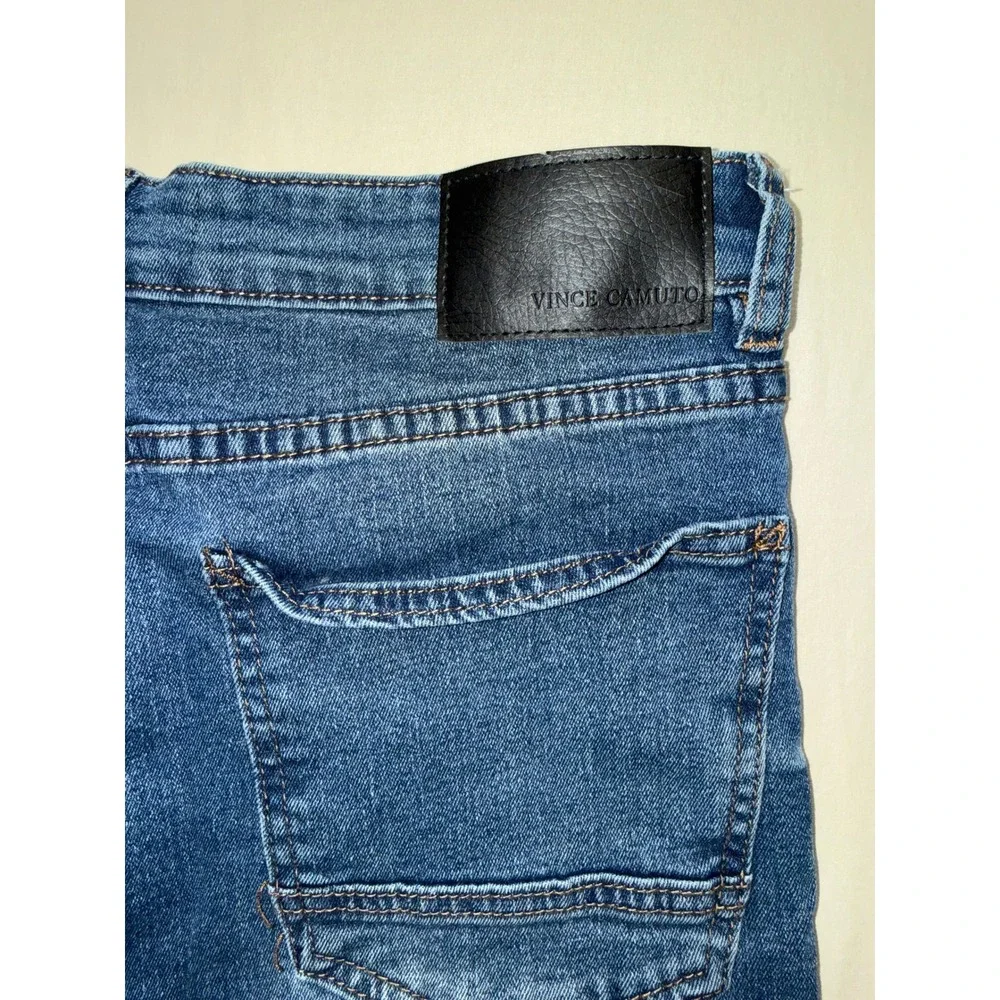 Vince‎ Camuto Mens Slim Straight Blue Denim Jeans 30x30 Medium Wash