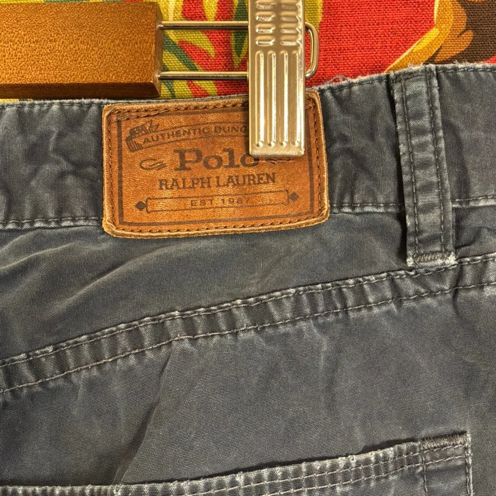 Polo Ralph Lauren Dungarees Mens 38x30 Navy Blue Good Vintage Distressed