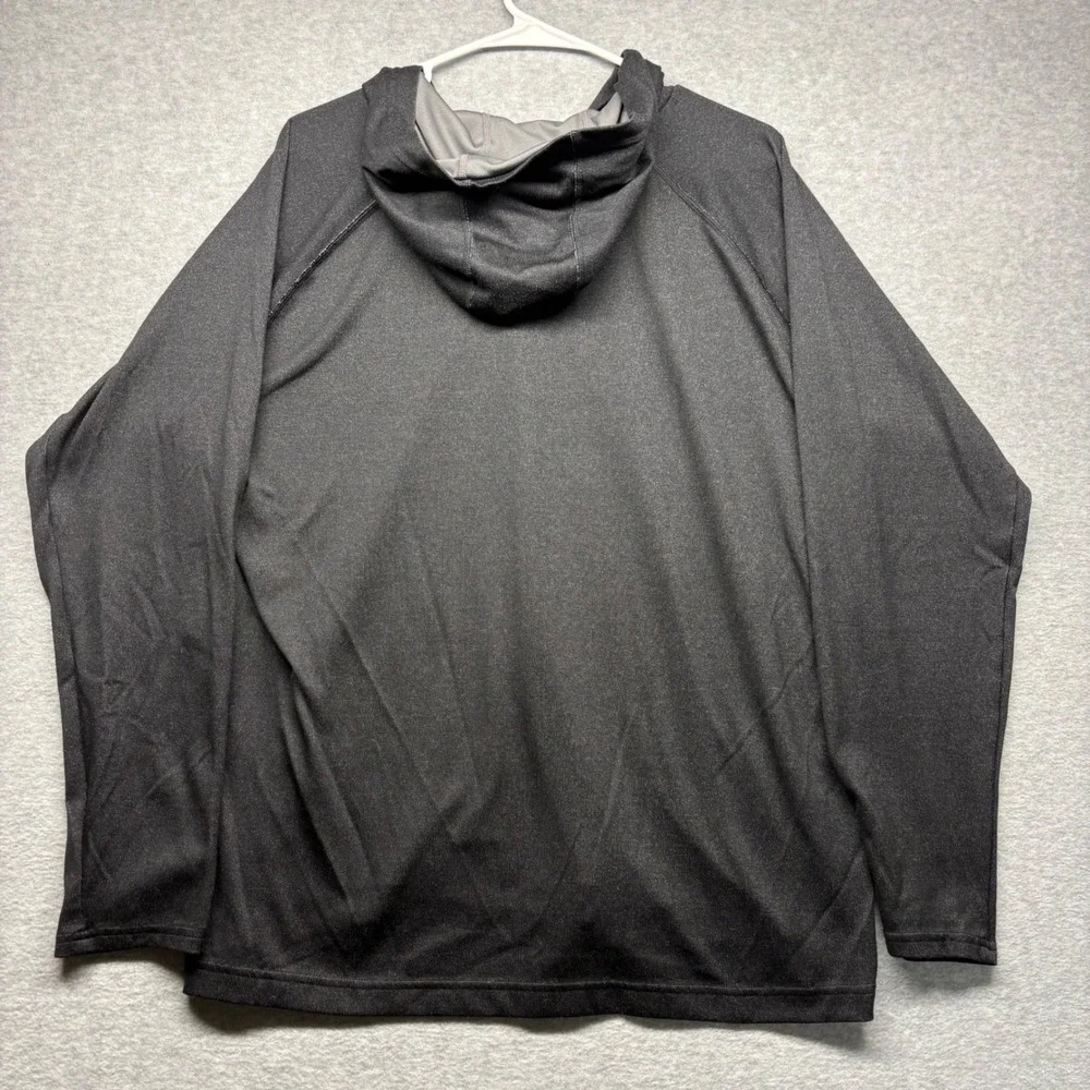 Under Armour Mens Large Charcoal Gray Henley Snap Pullover Hoodie‎ Activewear