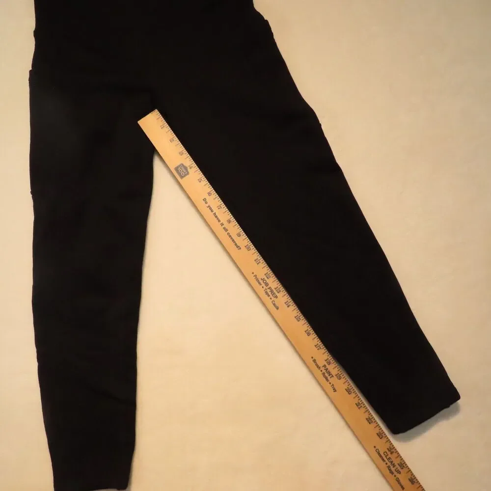 Athleta Altitude Stash Tight Leggings XS Black Polartec Powerstretch Fleece Pock