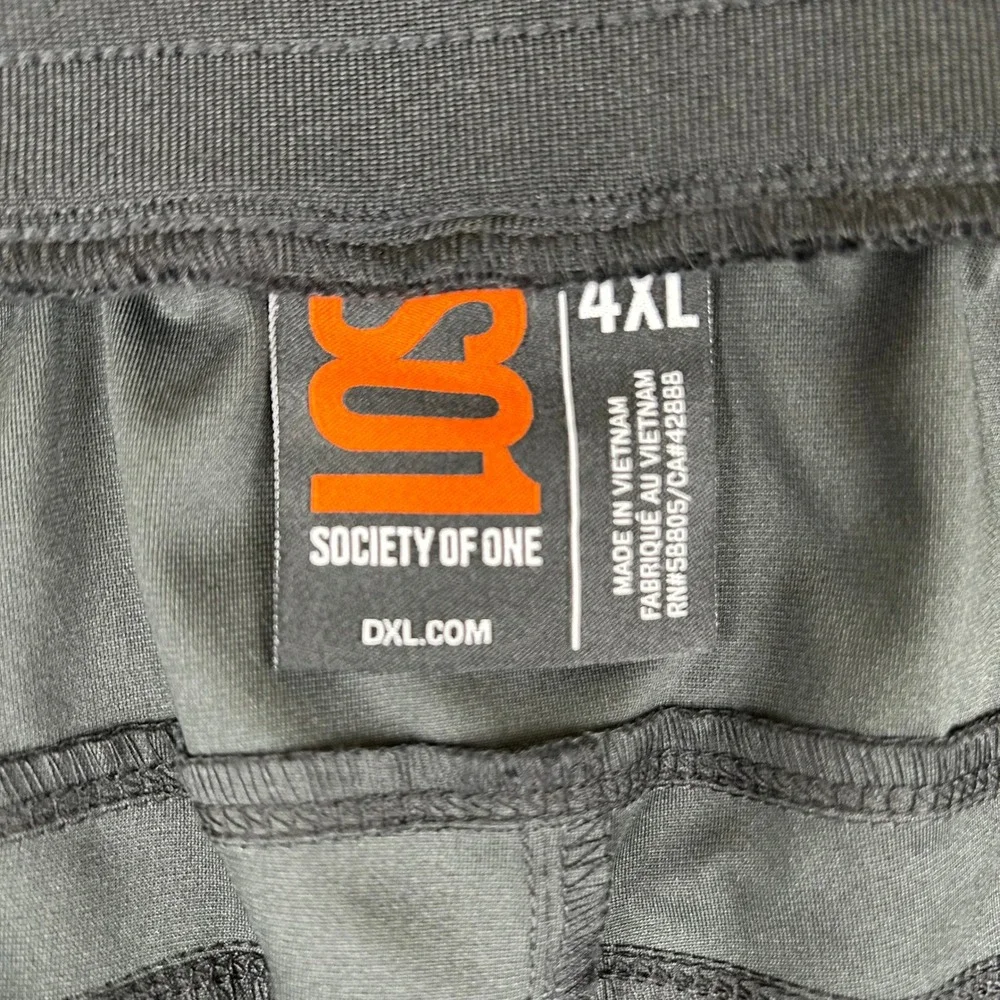 Society of One DXL Mens 4XL Hybrid Joggers Pants Black Active Tapered Sweatpants