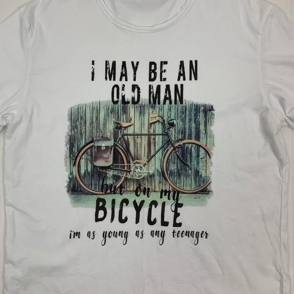 Mens Graphic Tee XXL White Made In Italy Streetwear Casual‎ Summer