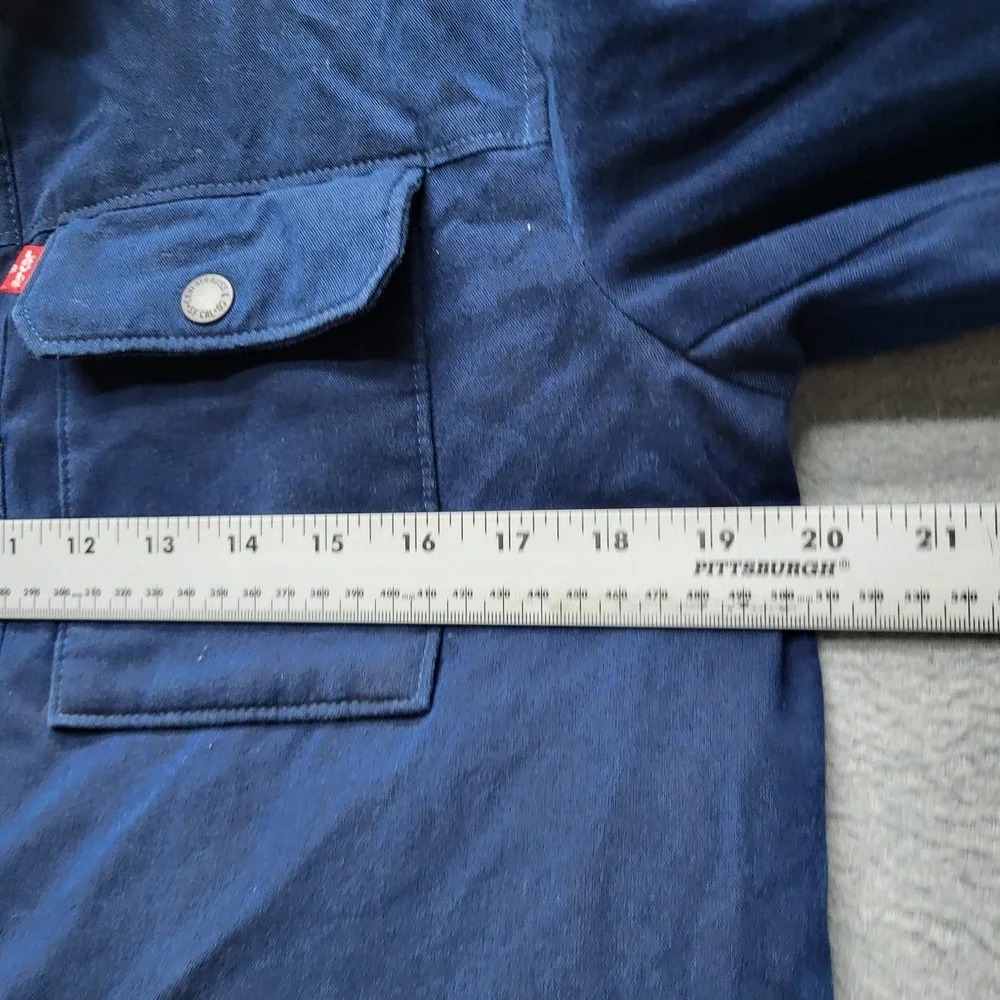 Levi's Men Jacket S Navy Chambray Sherpa‎ Faux Fur Lined Work Wear