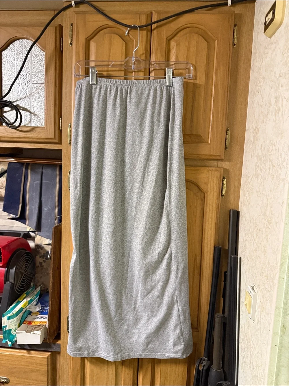 Everyday Comfort Women's Light Gray Maxi Skirt
