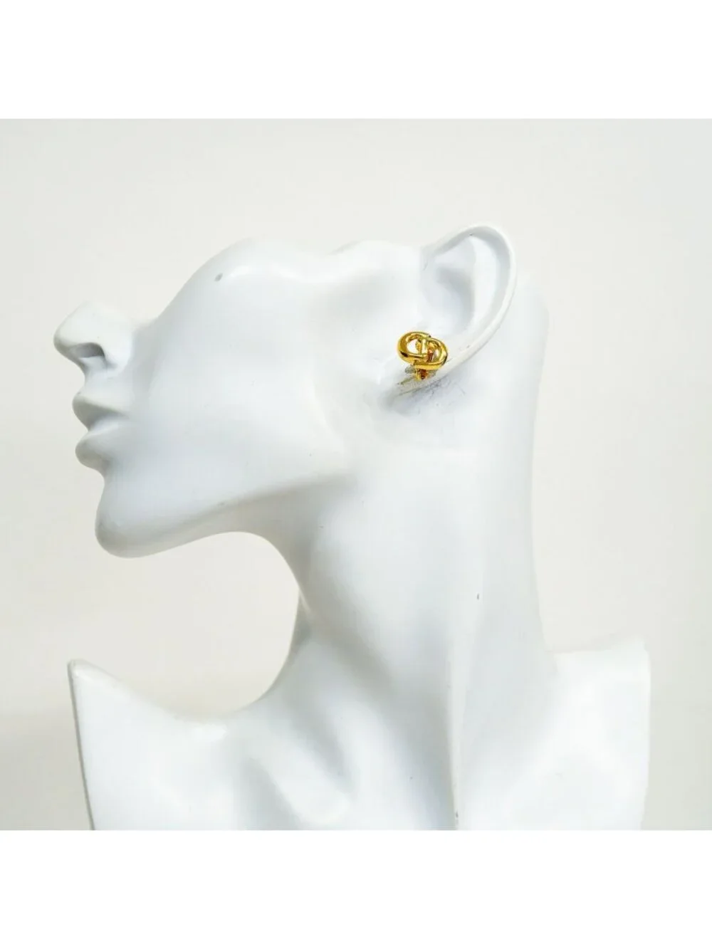 Dior Earrings CD Logo Gold Plated