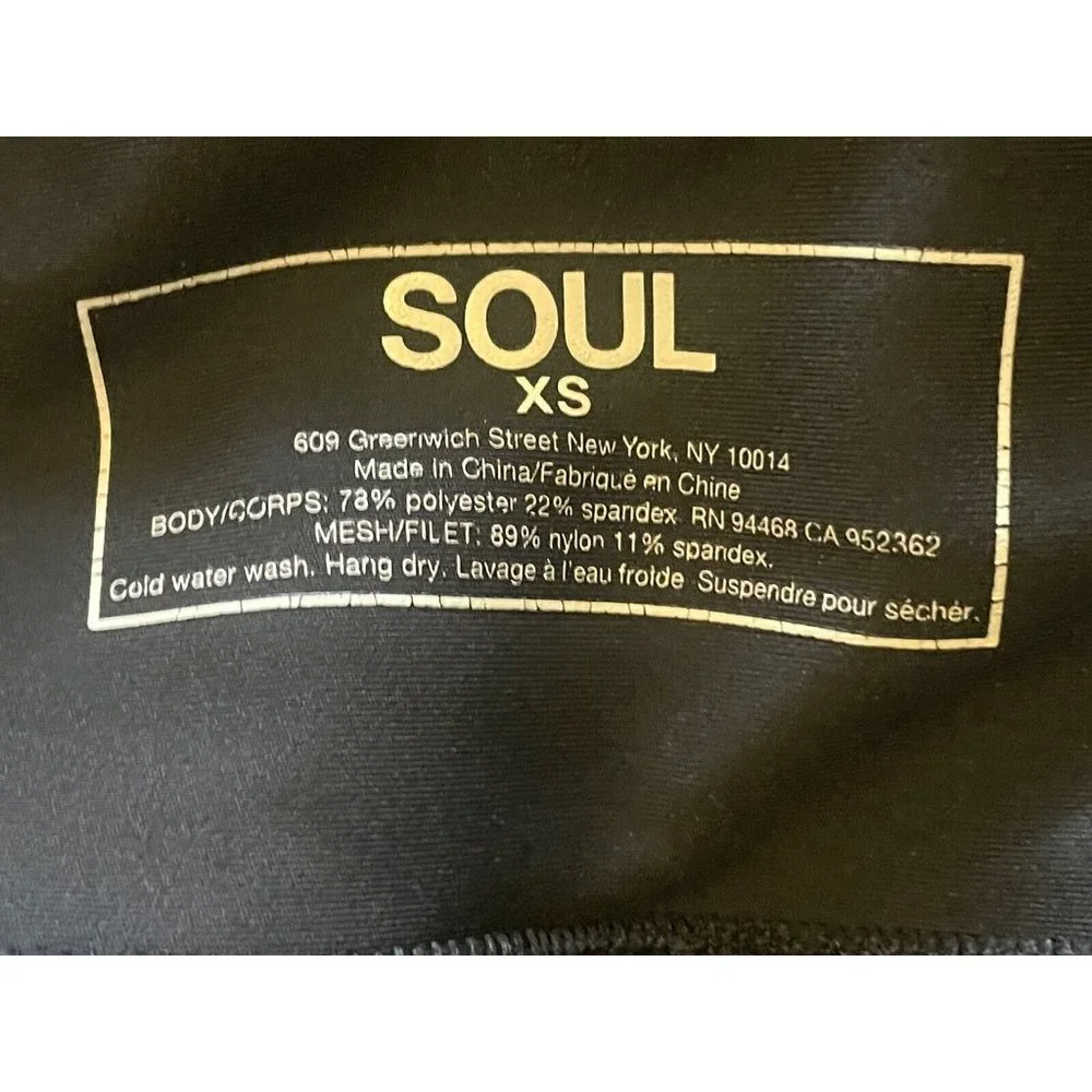NEW SOUL by SOULCYCLE SOUL Black‎ Star Studded Leggings 7/8 Length  sz.XS