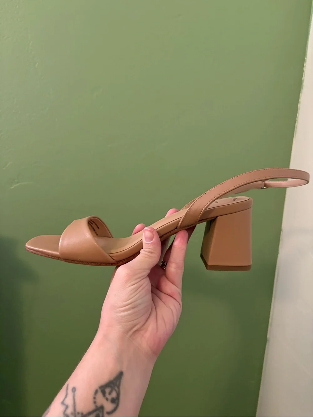 Never Worn Nude Block Heel