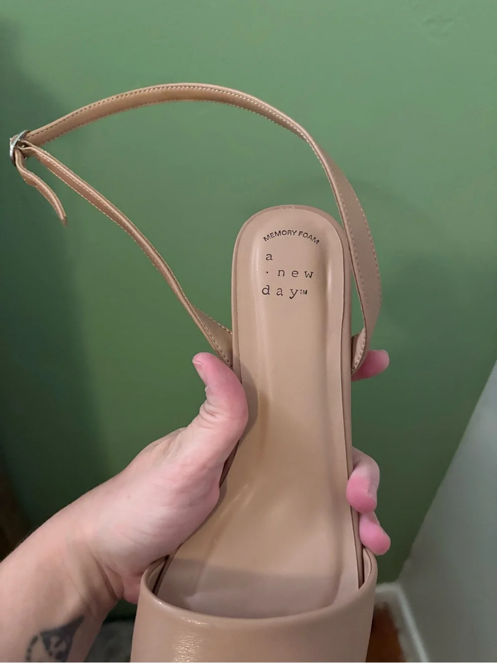 Never Worn Nude Block Heel