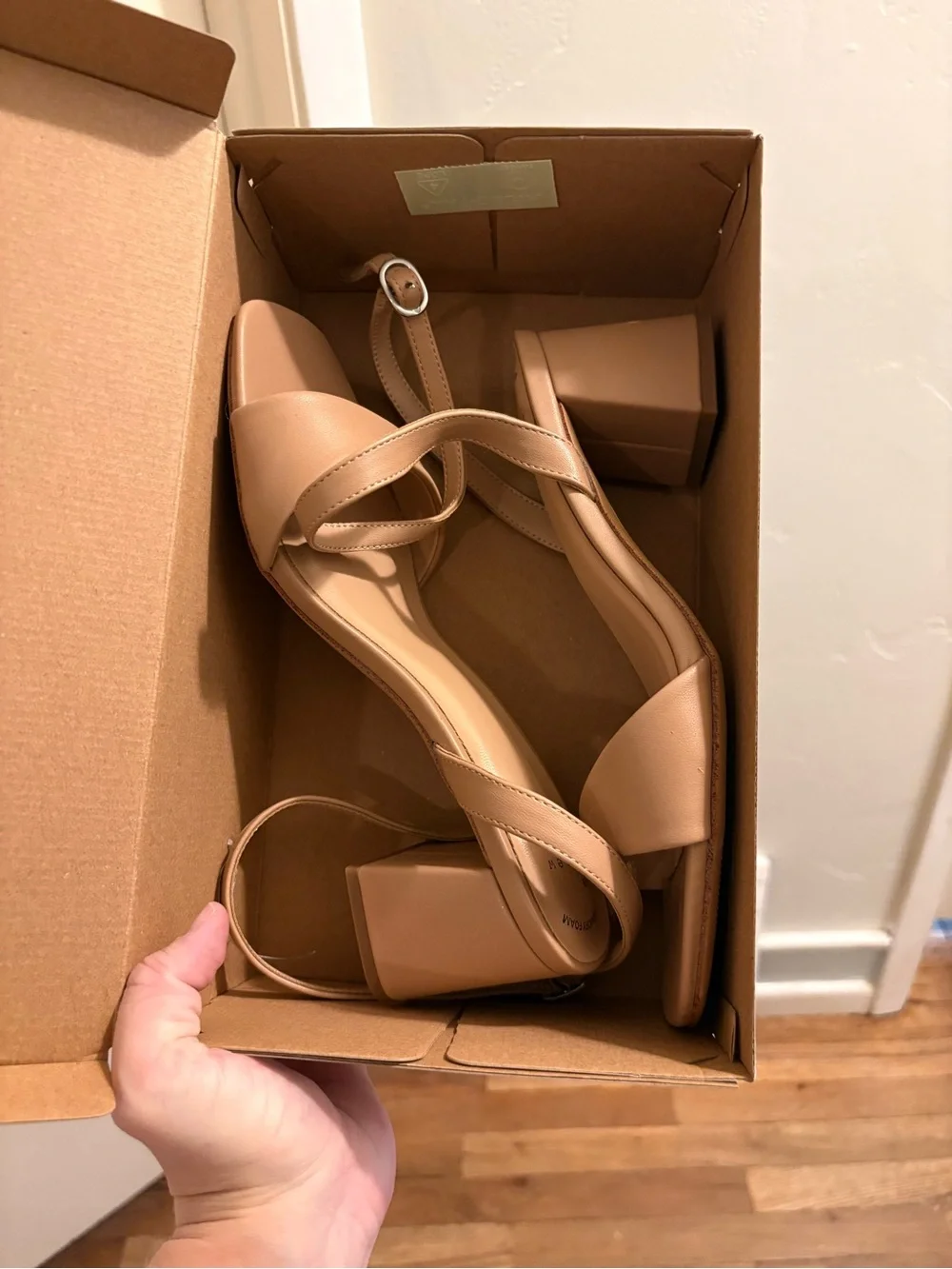Never Worn Nude Block Heel
