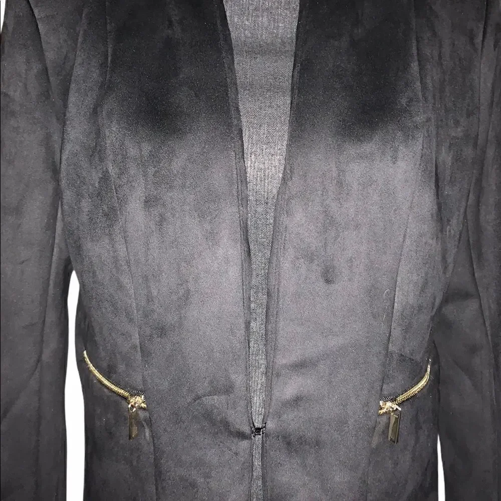 Carmen Marc Valvo black faux