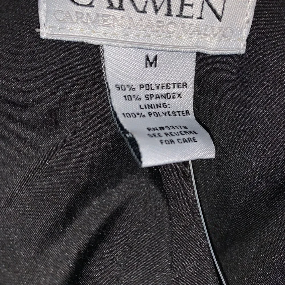 Carmen Marc Valvo black faux