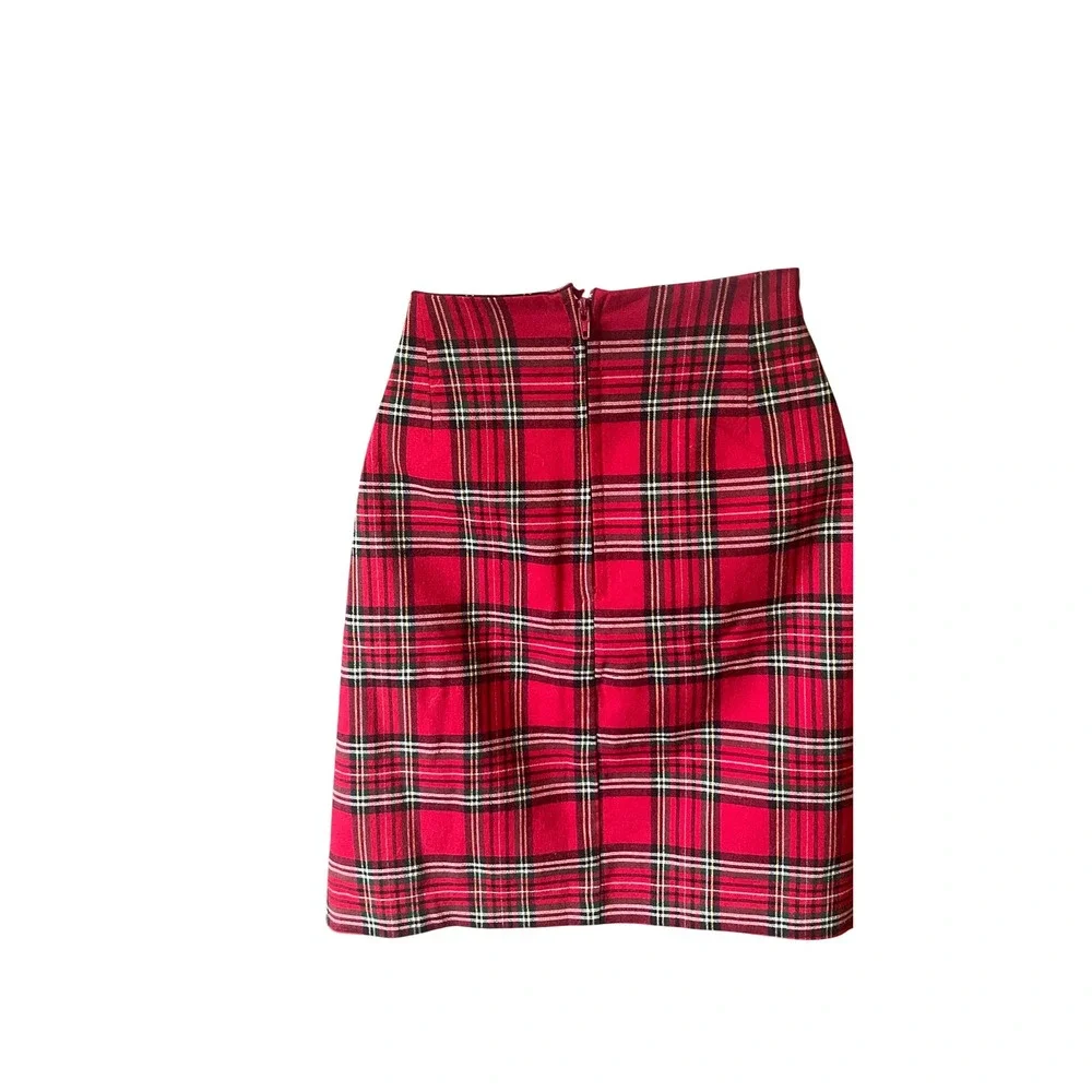 VTG Charlotte Russe 90s Schoolgirl Plaid Mini Skirt 5 Red Y2K Grunge Tartan‎