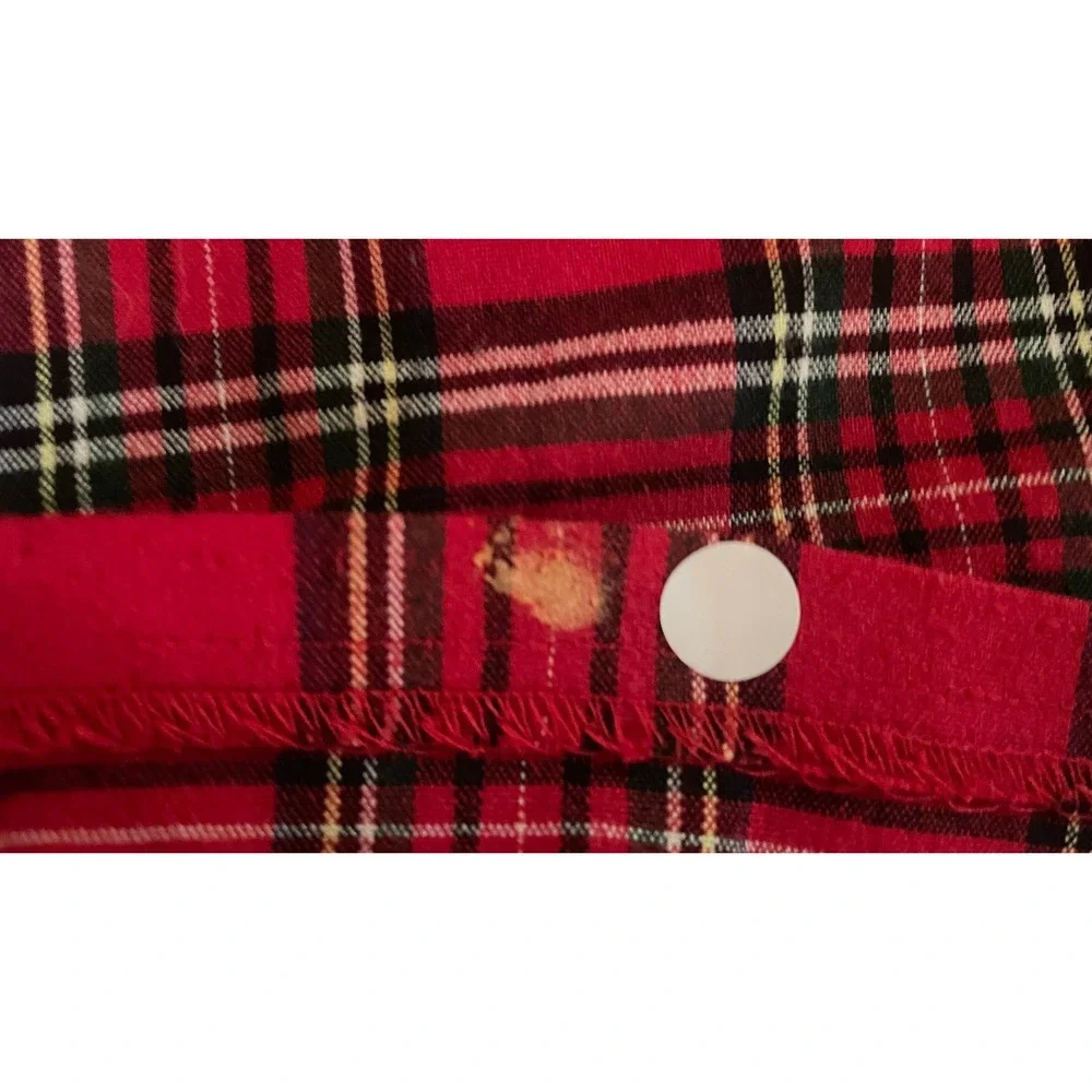 VTG Charlotte Russe 90s Schoolgirl Plaid Mini Skirt 5 Red Y2K Grunge Tartan‎