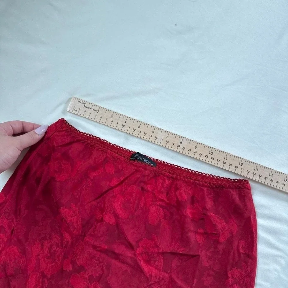 floral satin skirt  Cotton Candy LA floral satin midi skirt‎ size medium