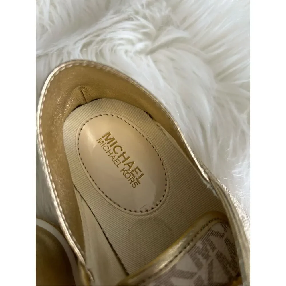 MICHAEL KORS Women's MK Signature Kristy Espadrille Flat Sneakers US Size 7M whi