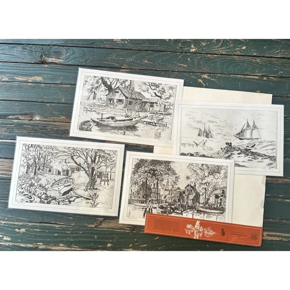 Lionel‎ Barrymore Art Treasure Dinner Mats And Costers Sailing/Sailboats Vintage