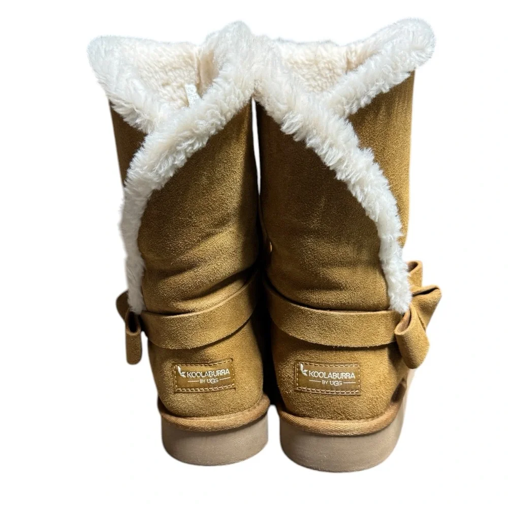 Koolaburra‎ By Ugg Women's Arlena Short Boots Suede 1128258W Tan 10 Wide Winter