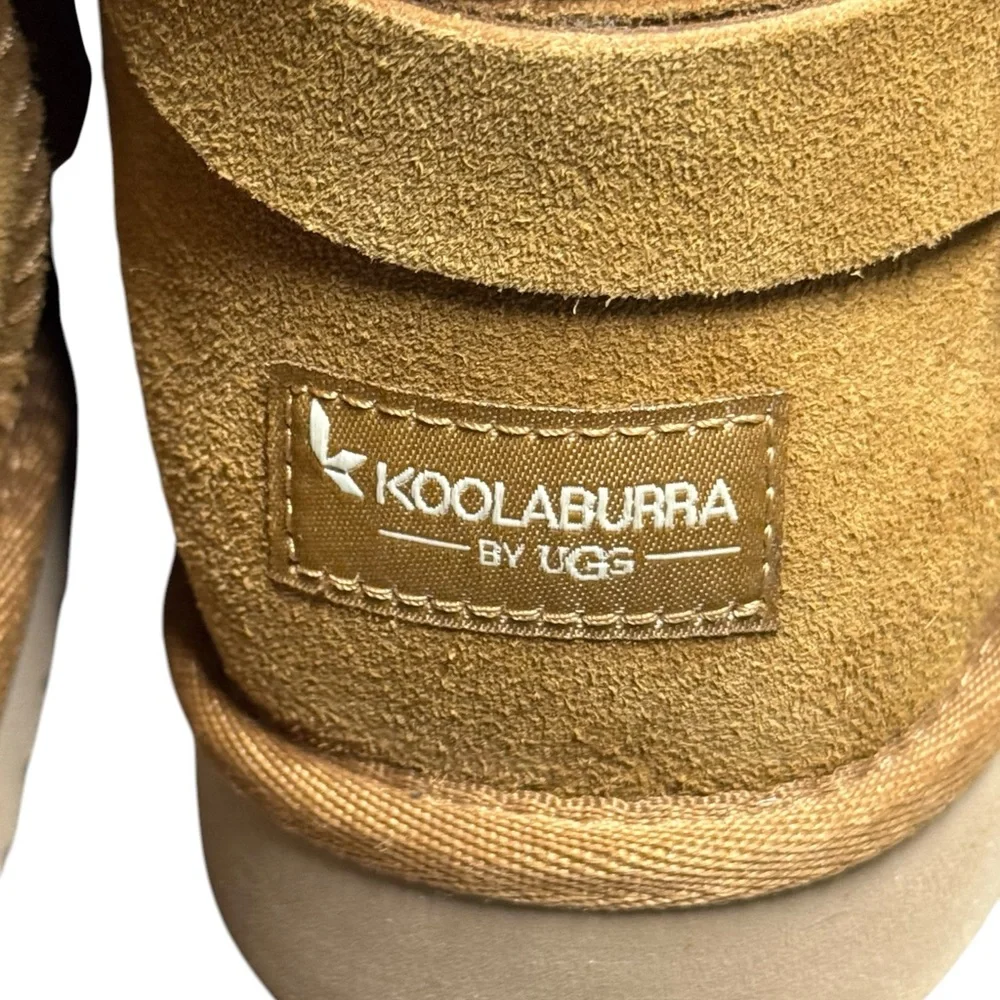 Koolaburra‎ By Ugg Women's Arlena Short Boots Suede 1128258W Tan 10 Wide Winter