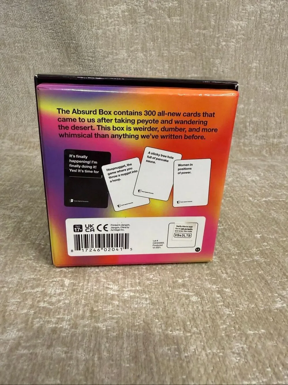 Cards Against Humanity cards against