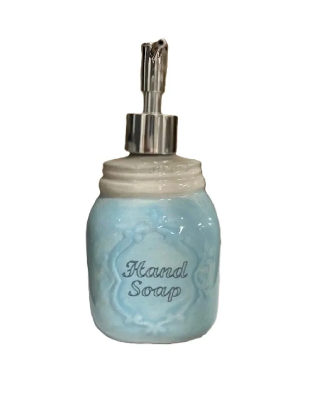 Blue Ceramic Hand Pump Lotion / Hand Soap Dispenser 7