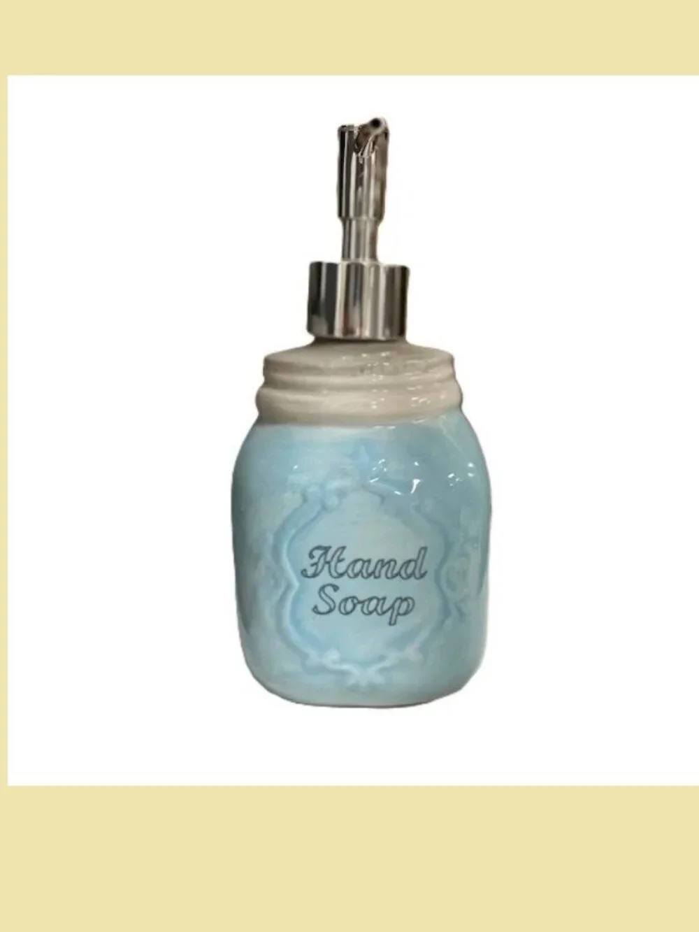 Blue Ceramic Hand Pump Lotion / Hand Soap Dispenser 7
