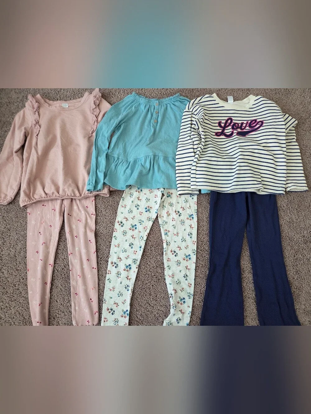 Set of 5 Carter's Girl's Outfits Size 8
