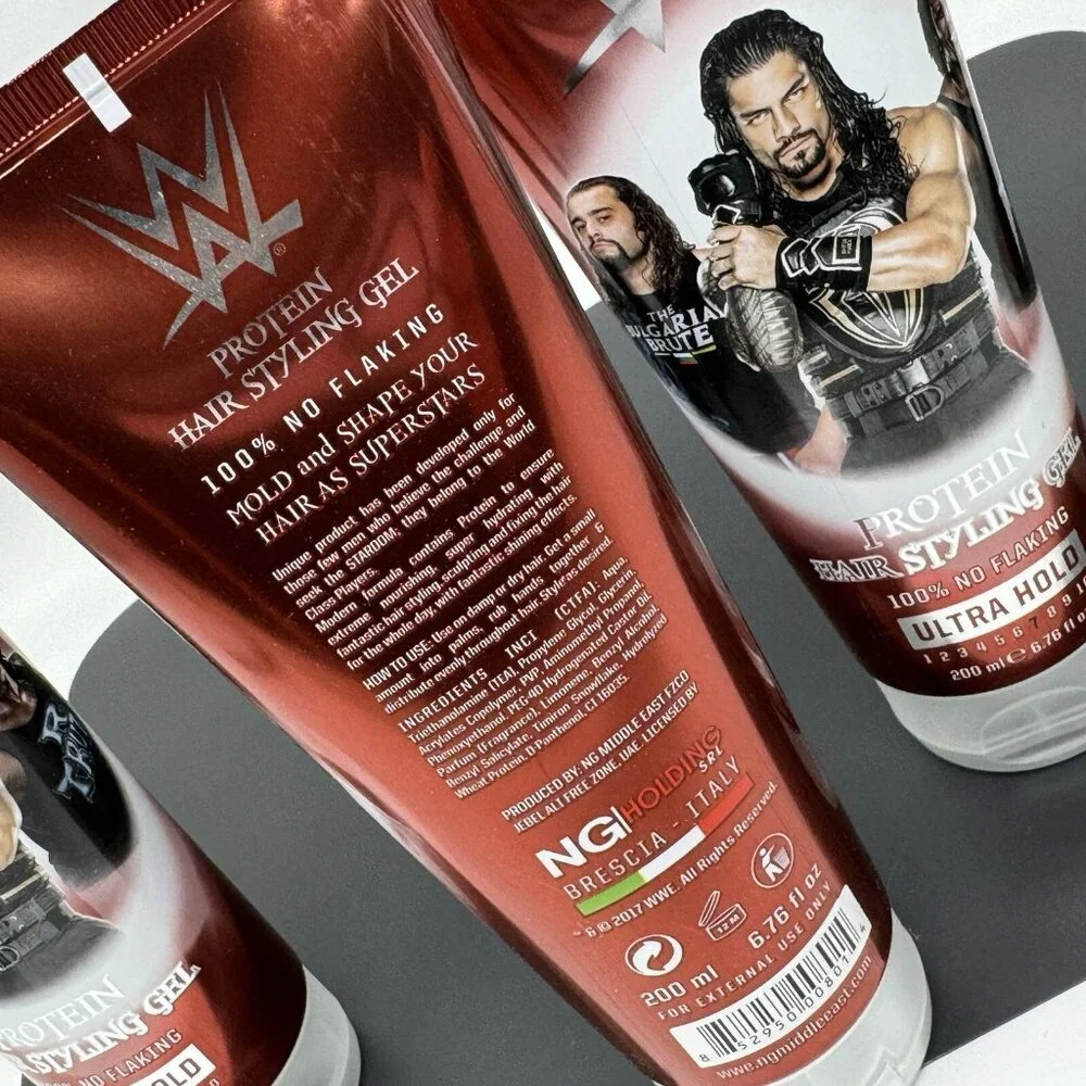 WWE Extra Hold Protein Hair Styling Gel Lot Of 4