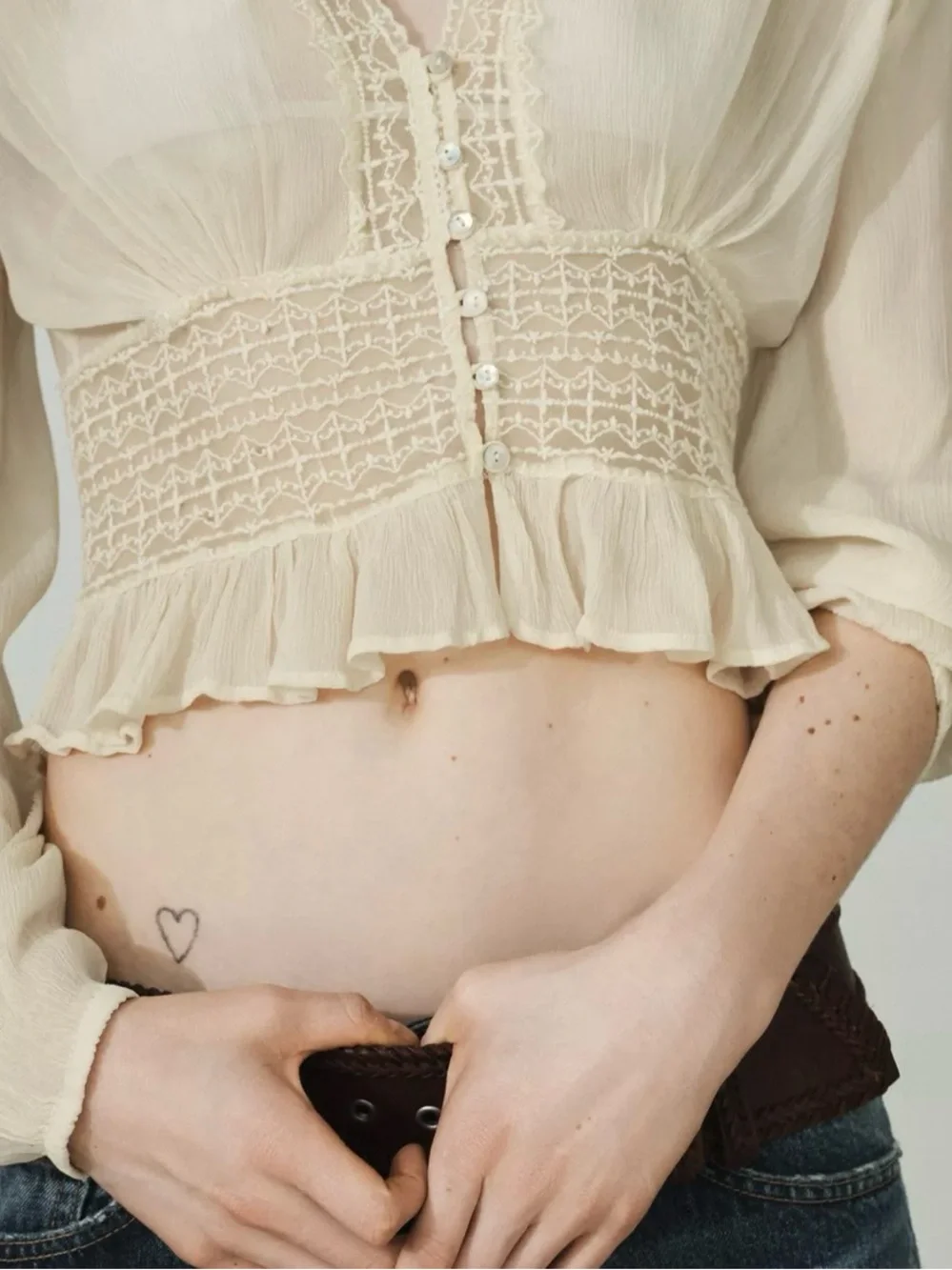 Zara semi sheer