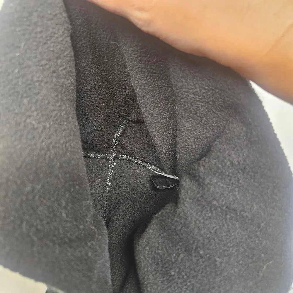 Disney Minnie Mouse Laplander Hat - Black Fleece Lined with Red Satin Bow - OS