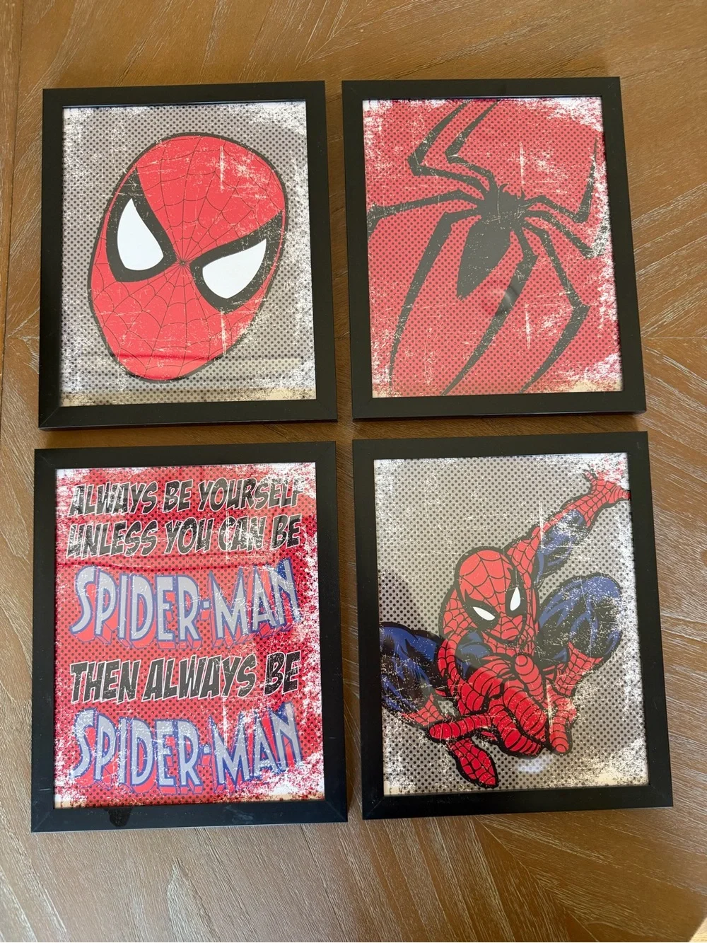 Spider-Man Wall Art – Set of 4 Framed Prints