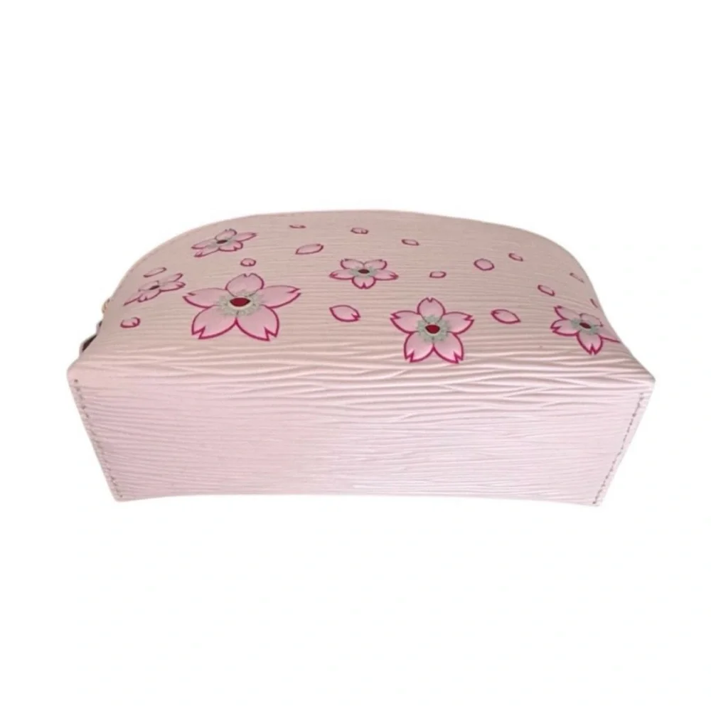 🆕💗LV x MURAKAMI Epi-Grained Leather Cosmetic Pouch Cherry Blossom • SAKURA PINK