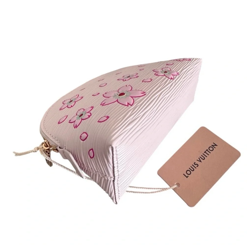 🆕💗LV x MURAKAMI Epi-Grained Leather Cosmetic Pouch Cherry Blossom • SAKURA PINK