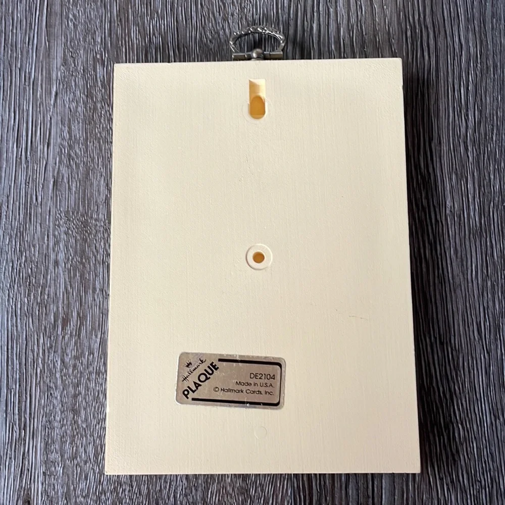 Vintage Wooden Wall Plaque 1982 Hallmark Cards Inc - Friends by Amanda Bradley