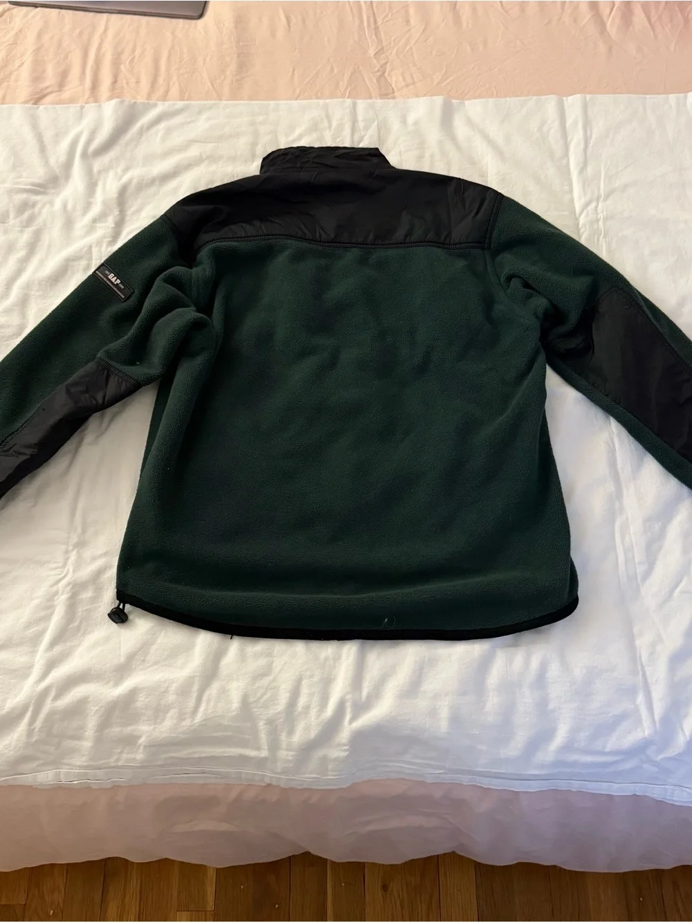 Vintage Y2K Gap Kids XL Forest Green Fleece Quarter Zip Pullover Jacket Gorpcore