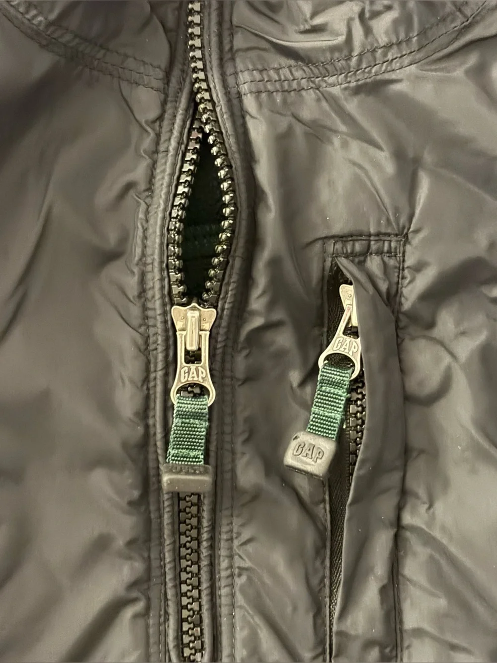 Vintage Y2K Gap Kids XL Forest Green Fleece Quarter Zip Pullover Jacket Gorpcore