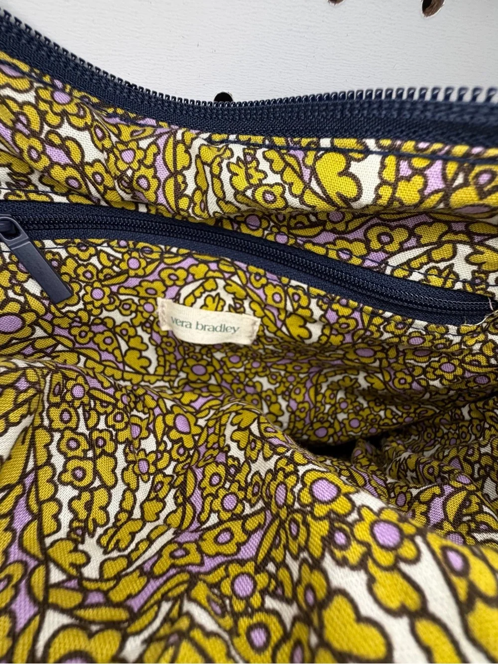 Vera Bradley Navy Blue Quilted Hipster Crossbody Bag Retired Solid