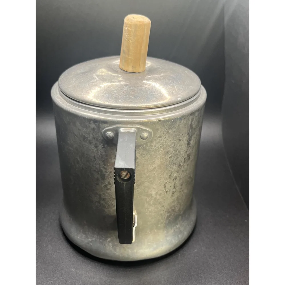 vintage wear-ever aluminum coffee pot no. 3046 • rustic campfire percolator •