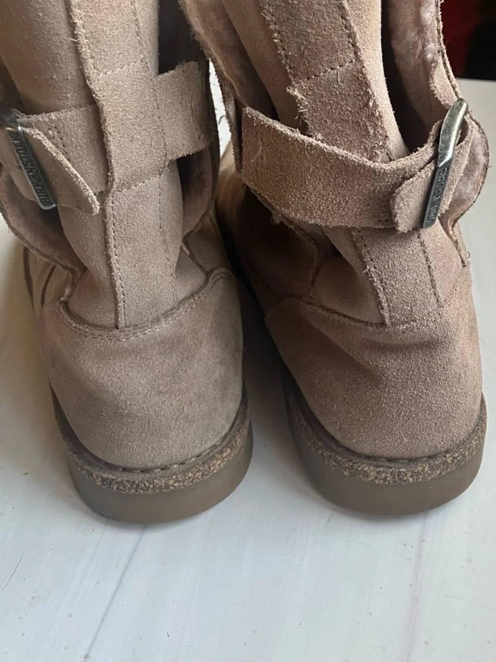 Birkenstock Uppsala Suede Shearling Boot in Taupe
