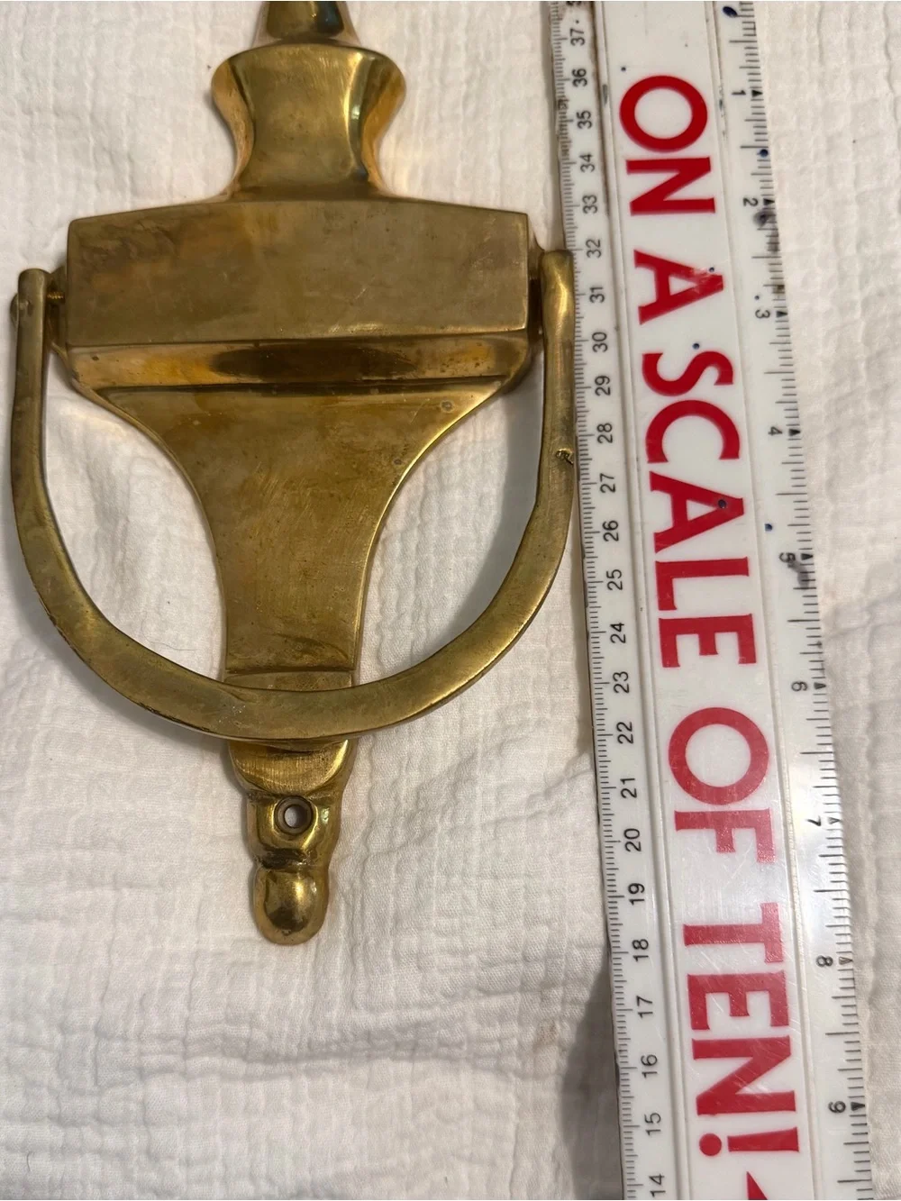 Vintage Heavy Brass Door Knocker With Nice Patina Engravable