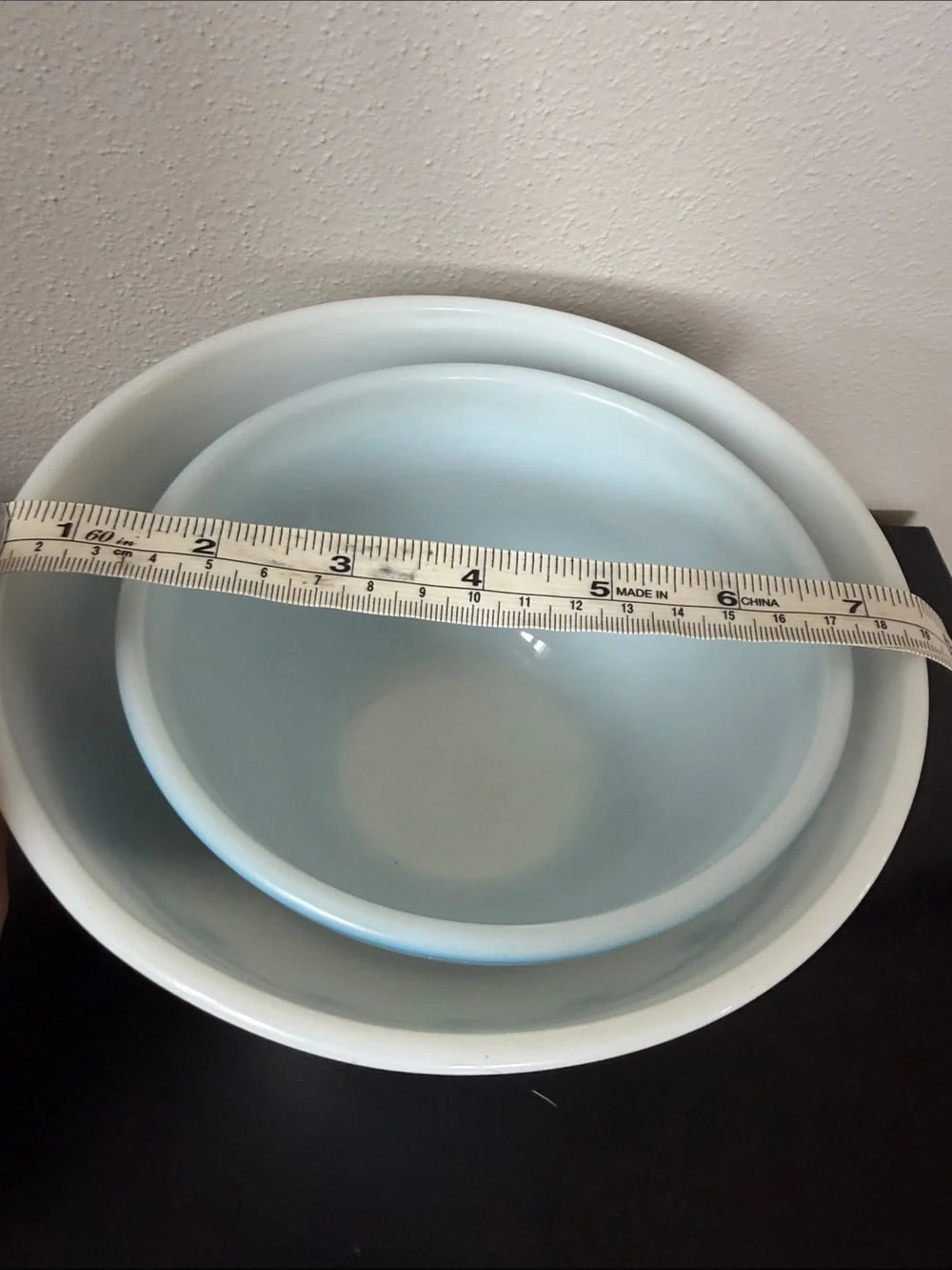 Vintage Pyrex Snowflake Blue Garland nesting mixing bowl set