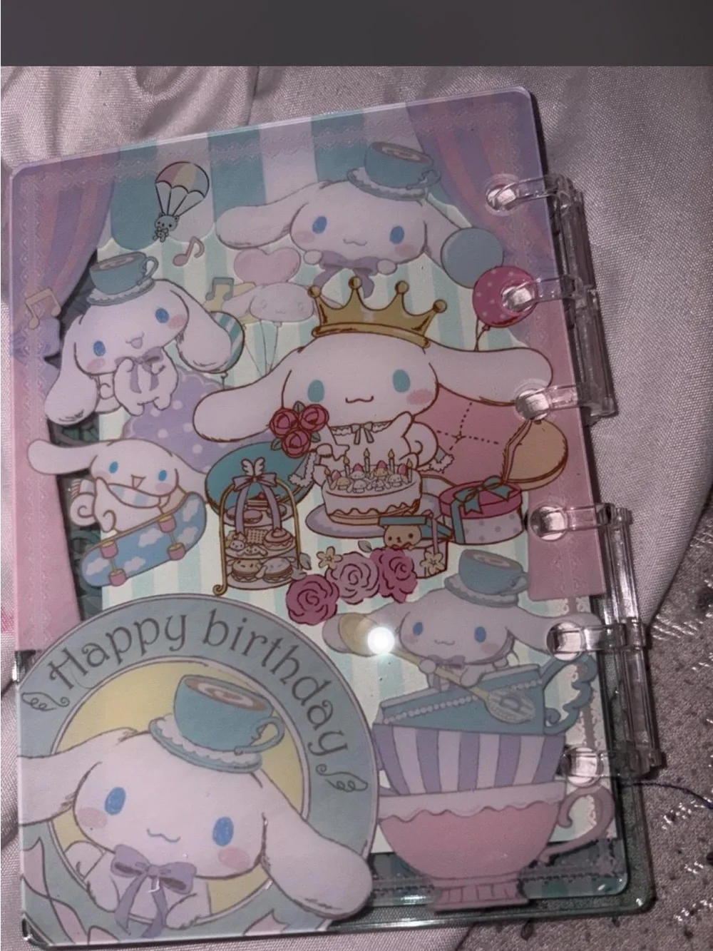New Sanrio Cinnamoroll Pastel Pink & Blue Decorative shaker notebook