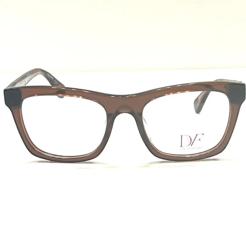 NEW Diane von Furstenberg DVF5083 210 Transparent Brown Eyeglass Frame 52-19-135